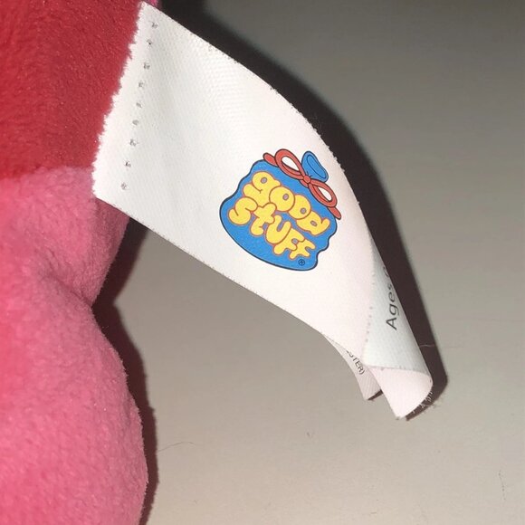 Good Stuff Illustrated Style Face Pink Dog Plush Stuffed Animal Toy 13" Long - Picture 4 of 4